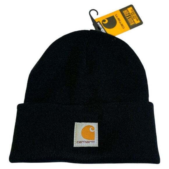 Carhartt Acrylic Watch Hat beanie caviar black size youth New - Picture 1 of 2